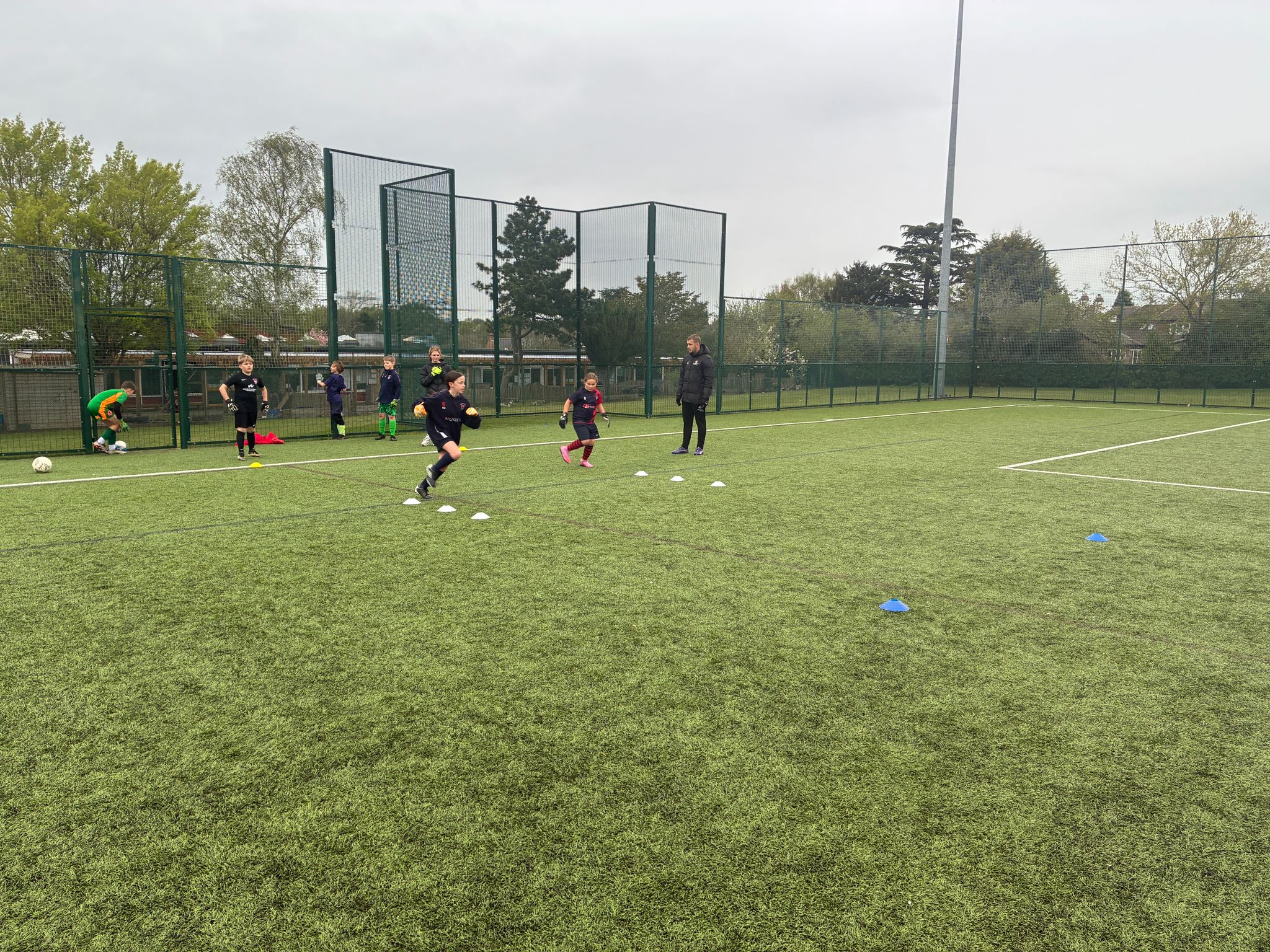 Group goalkeeper training session