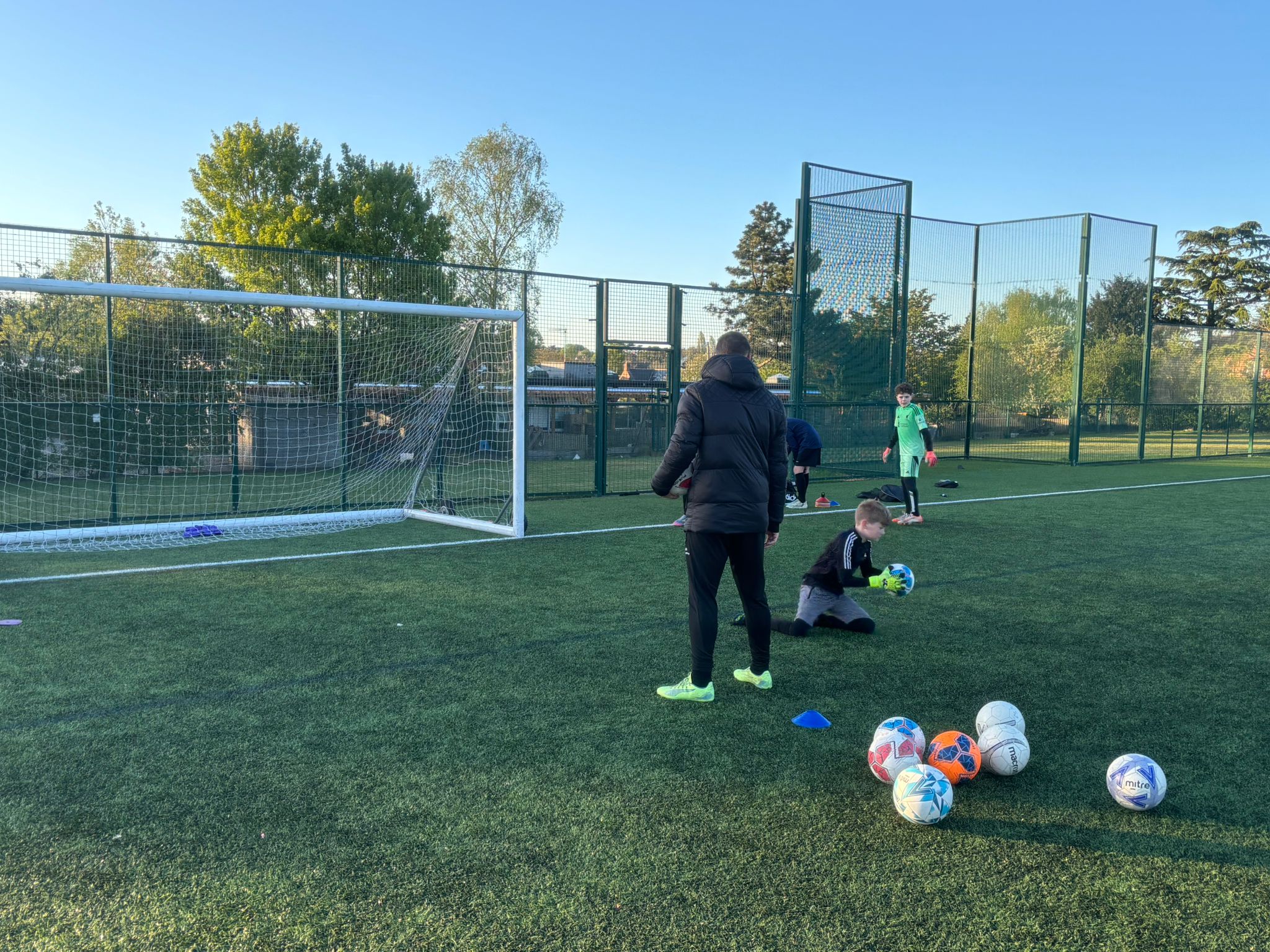 Goalkeeper training session